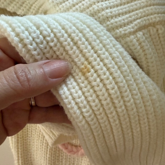 Tullabee Cream Knit Mom Sweater Pink Braided Hearts Valentine’s Day Medium - Picture 13 of 13